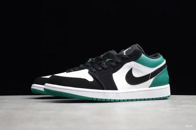 Bmlin Air Mystic 553558-113 Jordan Black 1 Low White Green 0624